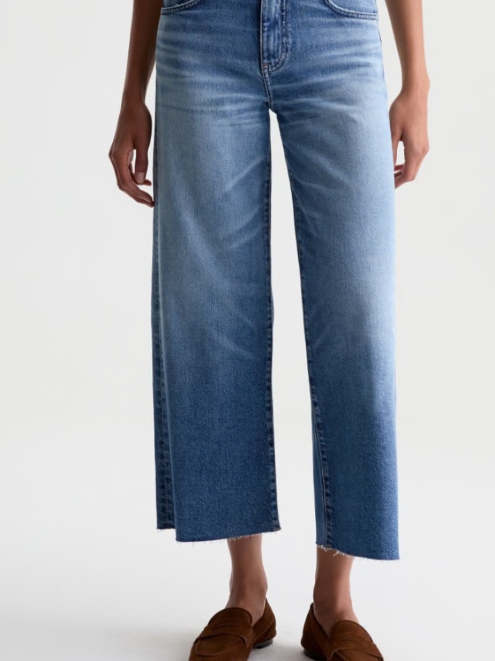 AG Jeans Saige Wide Leg Crop 13 Years Allure Size 32